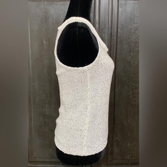 APR.9 White sequence sweater tank top. Size Small - Picture 2 of 10